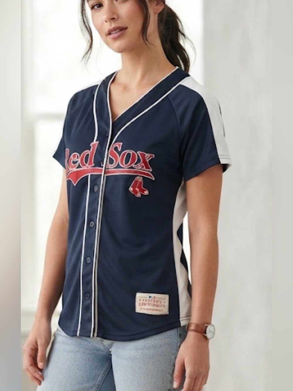 Campus Lifestyle Boston Red Sox Button Front Baseball Jersey Medium